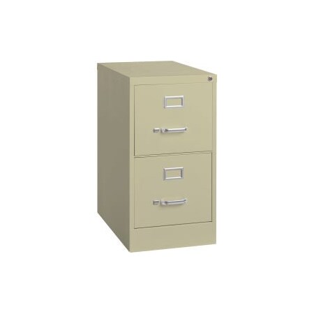 Hirsh Industries Space Solutions Vertical Letter File Cabinet, 2 Letter-Size File Drawers, Putty, 15 x 22 x 28.37 17889